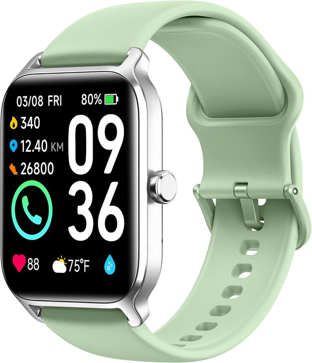 Smart Watch for Women(Answer/Make Calls), Alexa Built-In, 1.8" Fitness Watch with 24H Heart Rate/Sleep/Blood Oxygen Monitor, IP68 Waterproof, 100+ Sports, Ladies Smartwatch for Ios Android