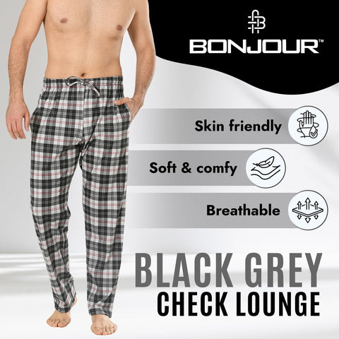 Men'S Long Lounge Wear Pants Nightwear (Two Pack) Pyjama Bottoms Sleepwear