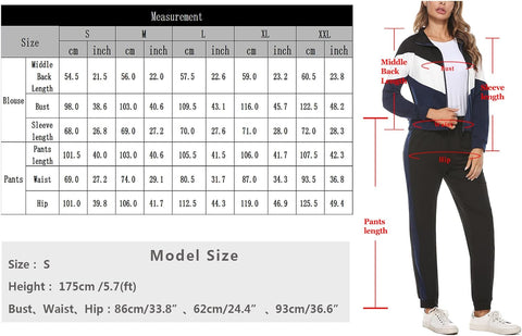 Women Tracksuit Set Long Sleeve Stripe Zip up Sweatshirt Drawstring Baggy Jogger Pant Loungewear Set Joggings Suit Sport Yoga Gym Workout Outfit Full Tracksuit