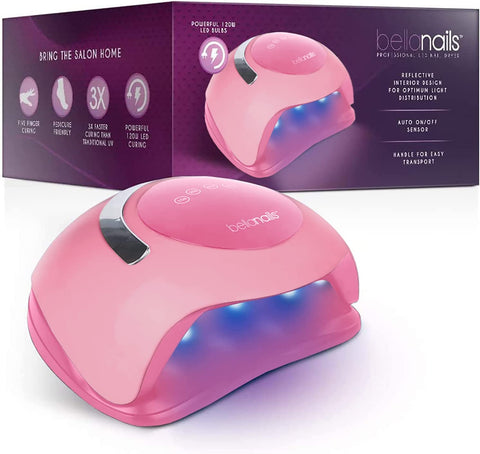 Professional LED Gel Nail Lamp for Home or Salon Use, Gel Nail Polish Dryer, 3X Faster than Traditional UV Nail Lamp Nail Dryer Curing Lamps, 4 Time Presets, 120 W (Black)