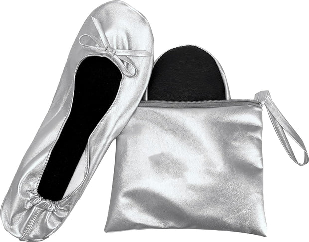 - after Party Shoes with Foldable Bag Foldable Ballet Pumps Roll up Foldable Pumps