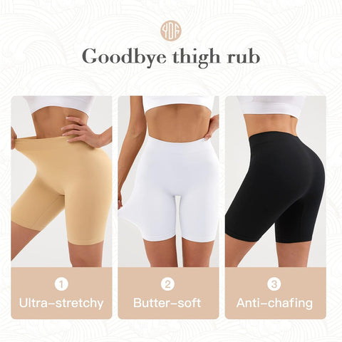 3 Pack Womens Safety Shorts anti Chafing Long Briefs Underwear Seamless Panties for under Dresses Shorts Leggings