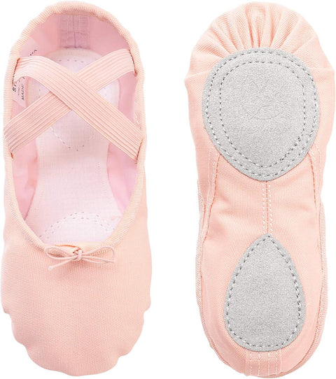 Ballet Shoes Ballet Dance Shoes Split Leather Sole Canvas Yoga Gymnastic Shoes for Girls Women Kids Children'S Adults …