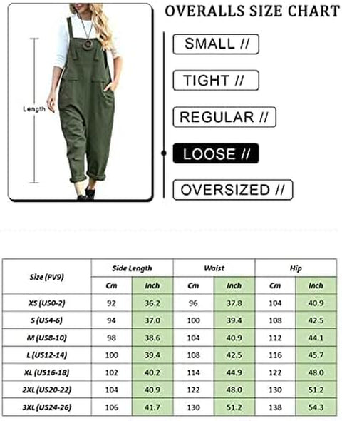 Women'S Dungarees Loose Casual Sleeveless Overall Long Jumpsuit Playsuit Dungarees PV9UK