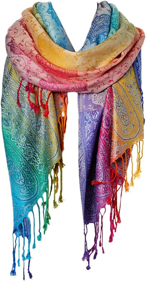 Fashion Women'S Silk Scarf Luxury Satin Shawl Wraps