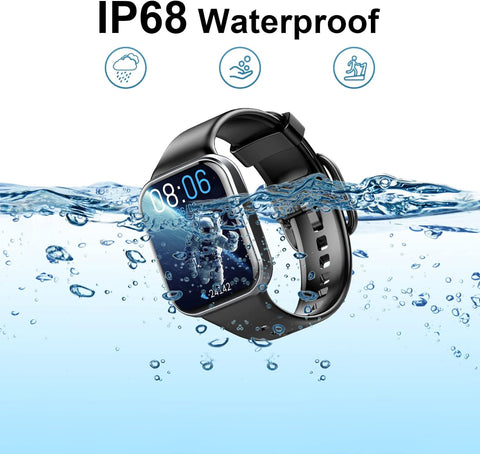 Smart Watch, 1.69" HD Touch Screen Fitness Watch for Men Women, 25 Sports Modes Fitness Tracker with Heart Rate Sleep Monitor, Pedometer Activity Trackers, IP68 Waterproof Smartwatch for Android IOS