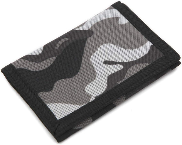 RFID Slim Camouflage Wallet/Trifold Canvas Outdoor Sports Wallet for Boys & Kids - Green