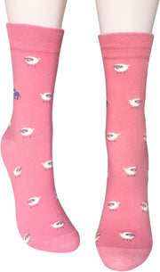 5 Pairs Women Socks Funny Cute Animal Ladies Socks Cat Dog Socks Gifts for Women, One Size