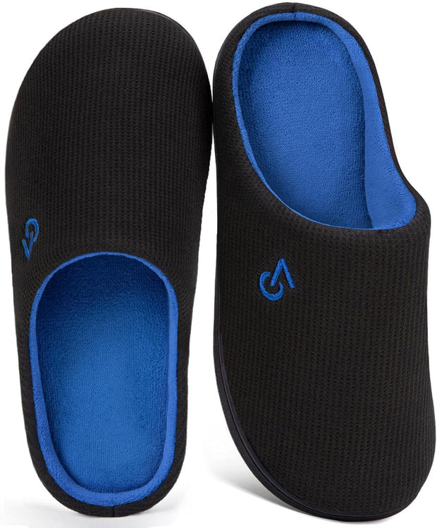 Men'S Two-Tone Memory Foam Slippers