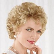 Short Fluffy Blonde Wigs for Women Natural Looking Synthetic Short Curly Cosplay Hair Wig