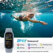 Fitness Tracker Watch with Heart Rate/Blood Oxygen/Sleep Tracker/Ip68 Waterproof, Activity Tracker with Pedometer Step Counter, Smart Watch for Women Men with 14 Sports Compatible Android Ios