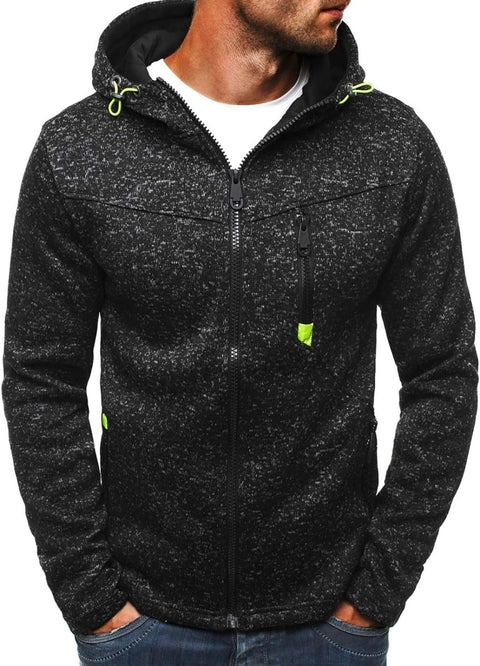 Mens Hoodies Sweatshirt Zip up Lightweight Jackets Jumper Sweater