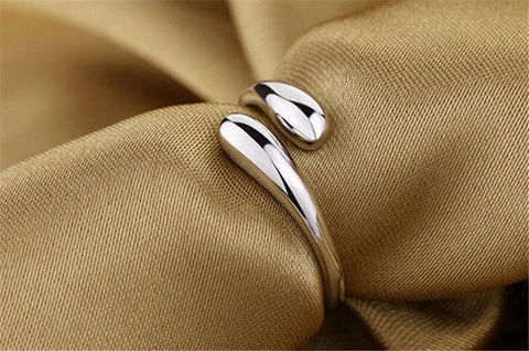 Women'S 925 Sterling Silver Simple Open Adjustable Rings